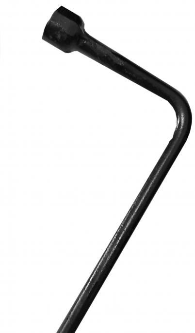 Ключ баллонный изогнутый 22 мм, Г-образный, черный, СССР.